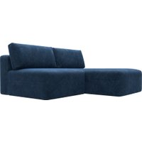 Угловой диван Лига диванов Лига-060 НПБ угол универсальный 129510 (велюр Brut 11 синий)