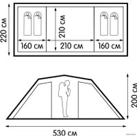 Кемпинговая палатка Outventure Twin Sky 4