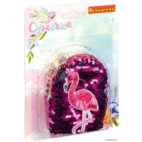 Сумочка-игрушка Bondibon Фламинго с пайетками ВВ4917