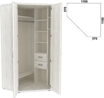 Шкаф распашной Уют Сервис Гарун-К 534.02 (арктика)