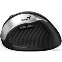 Вертикальная мышь Genius Ergo 8250S (черный/серебристый)