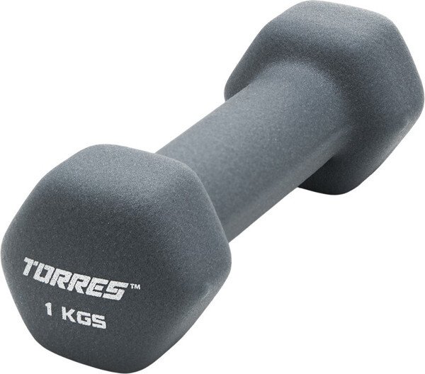 Гантель Torres PL522501 1 кг (серый)