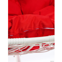 Подвесное кресло M-Group Для двоих 11450106 (белый ротанг/красная подушка)