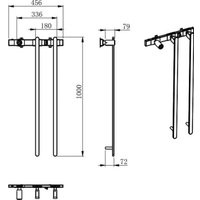 Полотенцесушитель AQUAme AQM3132MB