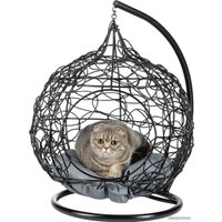 Подвесное кресло BiGarden кокон из искусственного ротанга (черный)