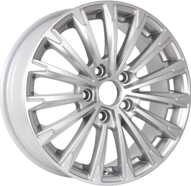 

Литые диски KDW KD1610 16x6.5" 5x114.3мм DIA 66.1мм ET 50мм Silver Painted