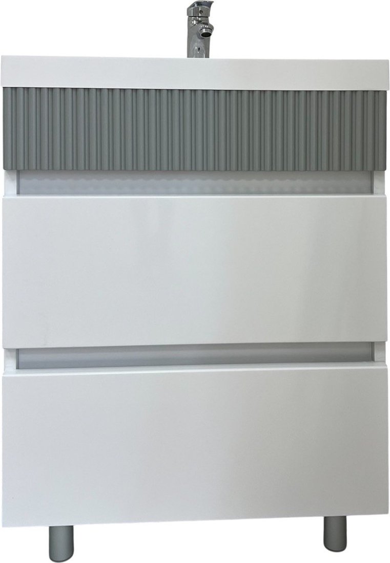 

Garda Тумба под умывальник Tramonta 84_600 08.84.600.PVC (белый глянец/серый)