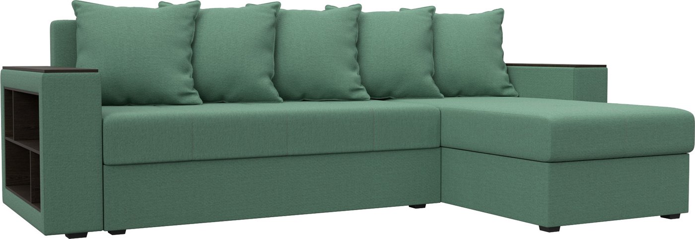 

Угловой диван Лига диванов Дубай Лайт правый 121642 (рогожка амур зеленый)