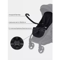 Коляска прогулочная «книга» Rant MOWbaby Smart 2023 MB101 (black)