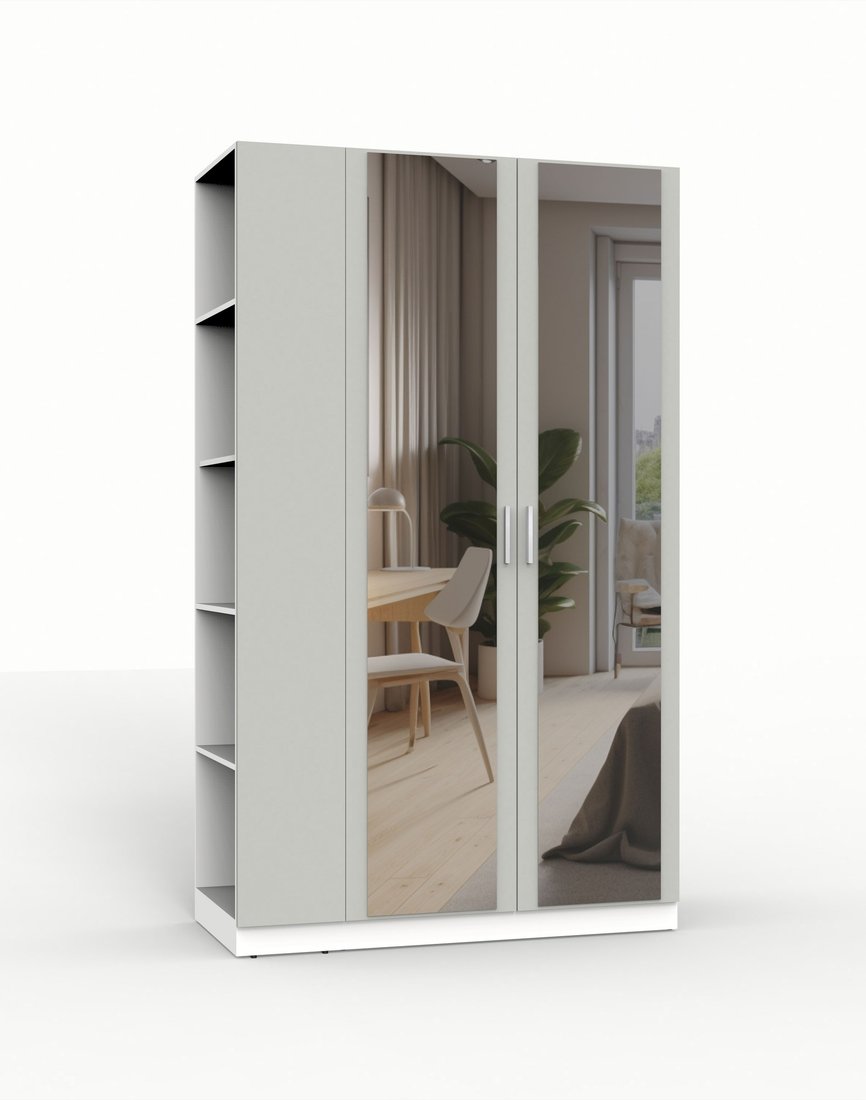 

Шкаф распашной Интермебель Марсель-17 МР 01-17 (шиншилла серая)