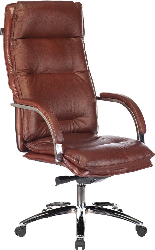 Офисное кресло Бюрократ T-9927SL (светло-коричневый Leather Eichel/хром)