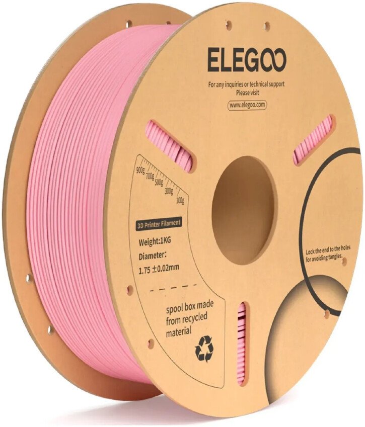 Филамент Elegoo PLA+ (1.75 мм, 1 кг, розовый)