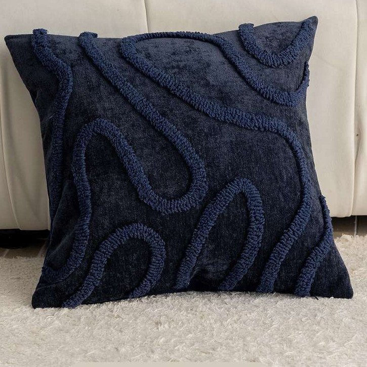 Чехол на подушку Matex Tufted Lines Линии ALEX-38 (синий)