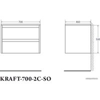  BelBagno Тумба под умывальник Kraft-700-2C-SO-RNN (rovere nebrasca)