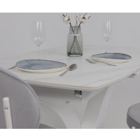 Кухонный стол Аврора Нотр Дам Moderne 1400/1800x850 (камень светло-серый Greys Snow/белый муар)