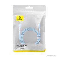 Кабель Baseus Pudding Series Fast Charging Cable 100W USB Type-C - USB Type-C (1.2 м, голубой)