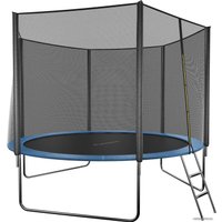 Батут GetActive Jump 10ft - 312 см с лестницей, внешней сеткой (синий)