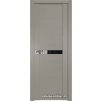 Межкомнатная дверь ProfilDoors 2.01XN L 70x200 (стоун, стекло Lacobel Черный лак)