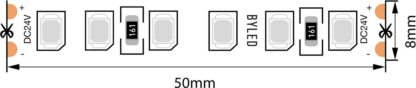 

Светодиодная лента Byled BLS2835-120-24-9.6-G