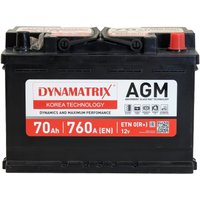 Автомобильный аккумулятор Dynamatrix AGM DEK700 760 (70 А·ч)