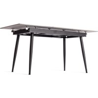 Кухонный стол TetChair Балморал 120+40x80x75 (серый/черный)