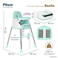 Высокий стульчик Pituso Bonito 3 в 1 (зеленый)