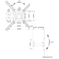 Кронштейн для телевизора Electric Light КБ-01-85 (черный)