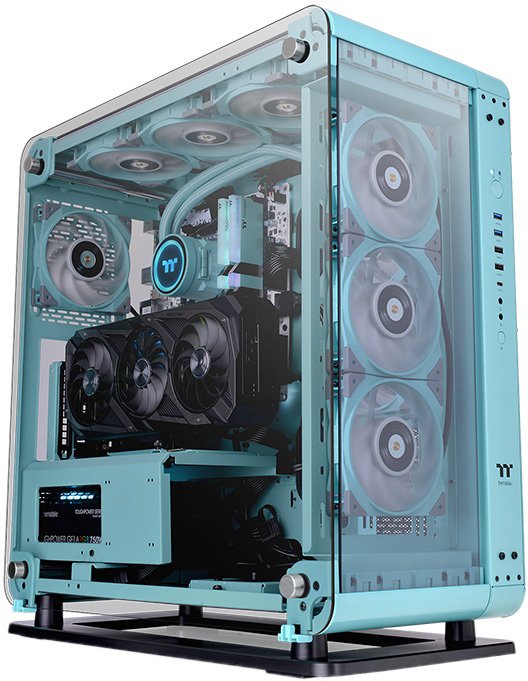 

Корпус Thermaltake Core P6 Tempered Glass Turquoise CA-1V2-00MBWN-00