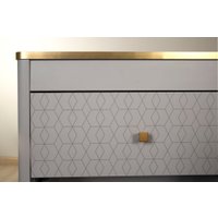 Комод Олмеко Антре 65.01 (серый/золото/белый)