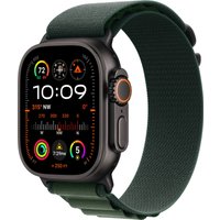 Умные часы Apple Watch Ultra 2 LTE 49 мм (титановый корпус, черный/темно-зеленый, ремешок из полиэстера S)
