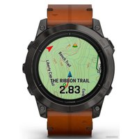 Умные часы Garmin Epix Pro Gen 2 Sapphire 51 мм (карбоново-серый титан/каштановый, с кожаным и силиконовым ремешками)