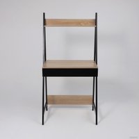 Стол AksHome Shape (светлый дуб/черный металл)