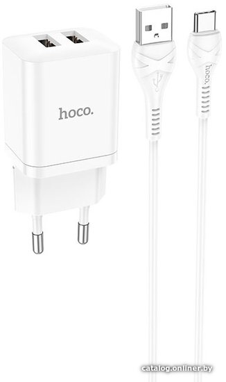 Hoco N25 USB Type-C (белый) сетевое зарядное купить в Минске