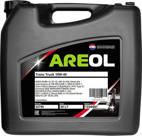 

Моторное масло Areol Trans Truck 10W-40 20л