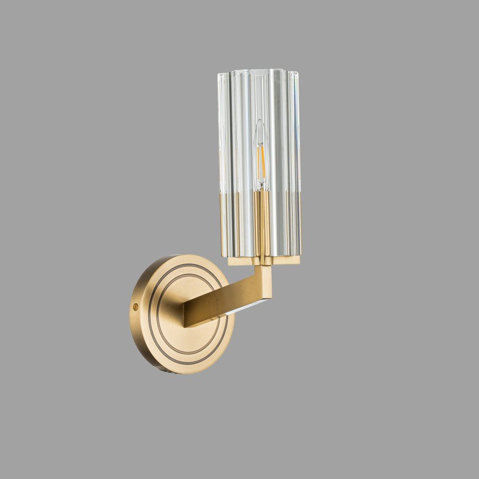 

Бра Belfast Malone 6035-1 BR CL (латунь/стекло)