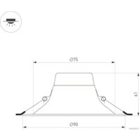 Точечный светильник Arlight MS-BLIZZARD-BUILT-R90-6W Warm3000 036610