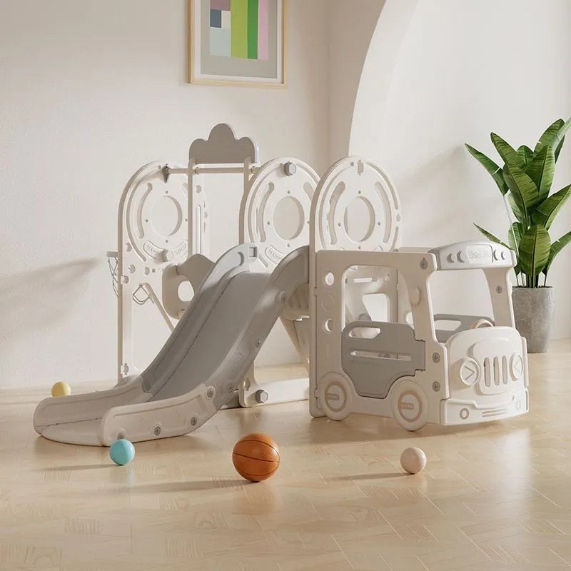 

Игровой комплекс UNIX kids Bus с горкой и качелями Grey