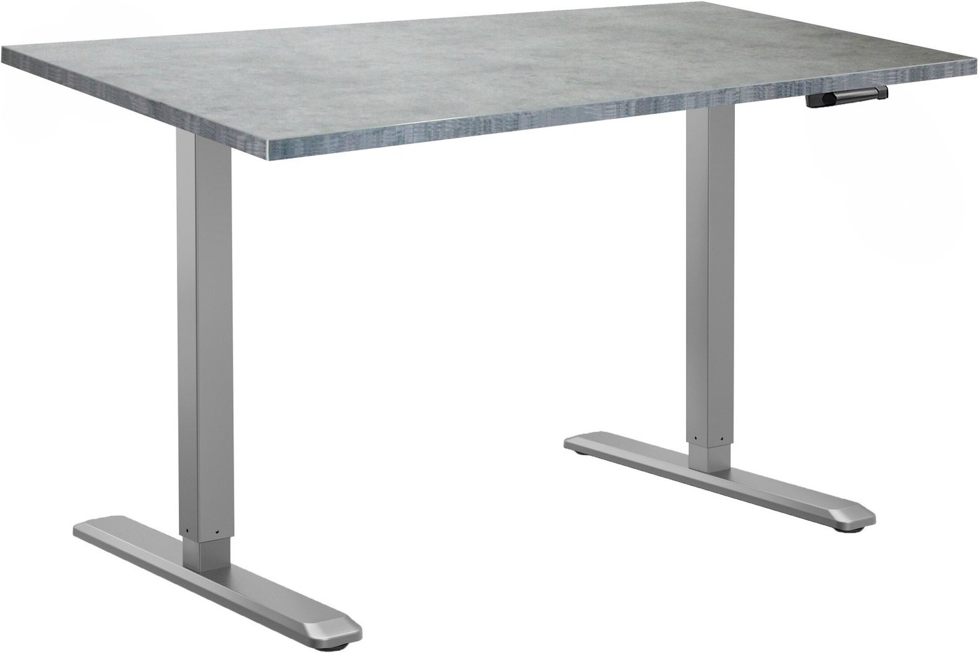 Стол с регулировкой высоты ErgoSmart Manual DESKFIT DF100 1360х800х36 мм (бетон чикаго/серый)