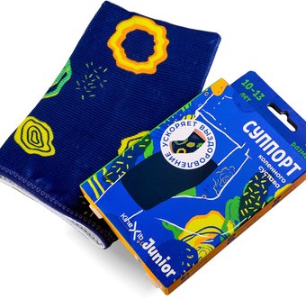 Kinexib Junior коленный сустав (M, синий/принт круги)