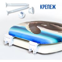 Сиденье для унитаза Еврокомфорт Океан. Жемчужина 103-311-01В26 (мягкое)