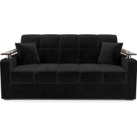 Диван Мебель-АРС Аккордеон Бакли НПБ 180x200 (велюр черный HB-178/17)