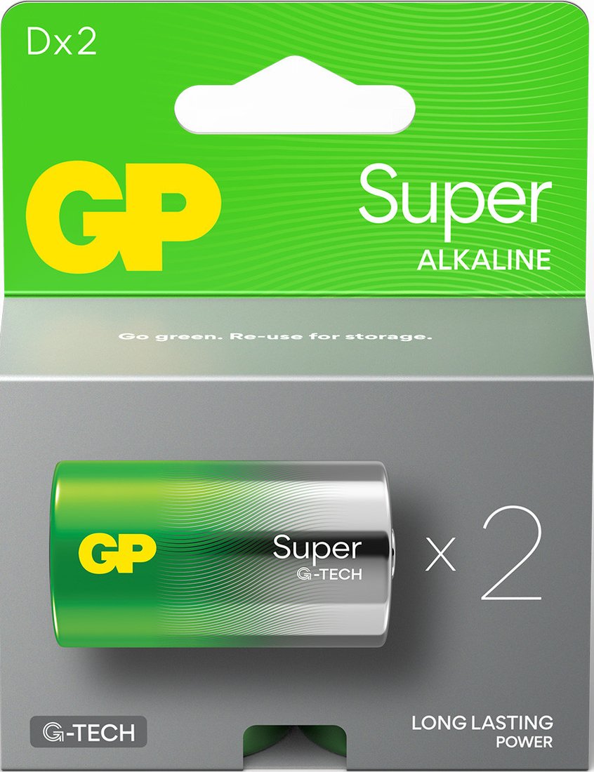 Батарейка GP Super LR20/13AETA21-2GSB2