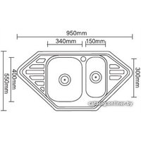 Кухонная мойка Ledeme L69550B