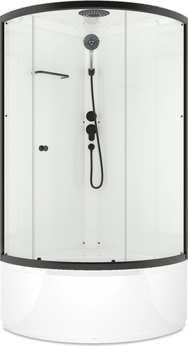 Душевая кабина Domani-Spa Simple 99 High Black DS01Sm99HWCl00.Gt-V1.2-Black (белый/прозрачное стекло)