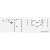  Гамма Тумба с умывальником Р25оФ8-У65 Альбатрос-10065 (белый)