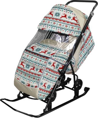 Galaxy Снежинка Универсал 1 (белая ночь/олени красные)