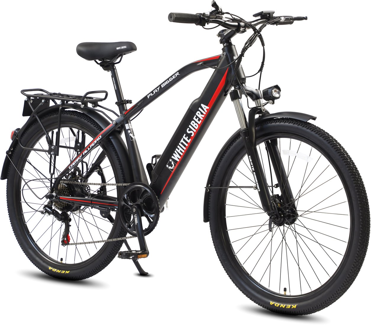 Электровелосипед White Siberia Camry Allroad (матовый черный)