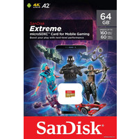 Карта памяти SanDisk Extreme microSDXC SDSQXA2-064G-GN6GN 64GB