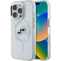 Чехол для телефона Lagerfeld PC/TPU NFT Karl & Choup Head Metal camera (MagSafe) для iPhone 16 Pro Max KLHMP16XHLSKCH