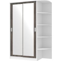 Шкаф-купе Кортекс-мебель Лагуна ШК04-02 (белый/орех элия, правая консоль)